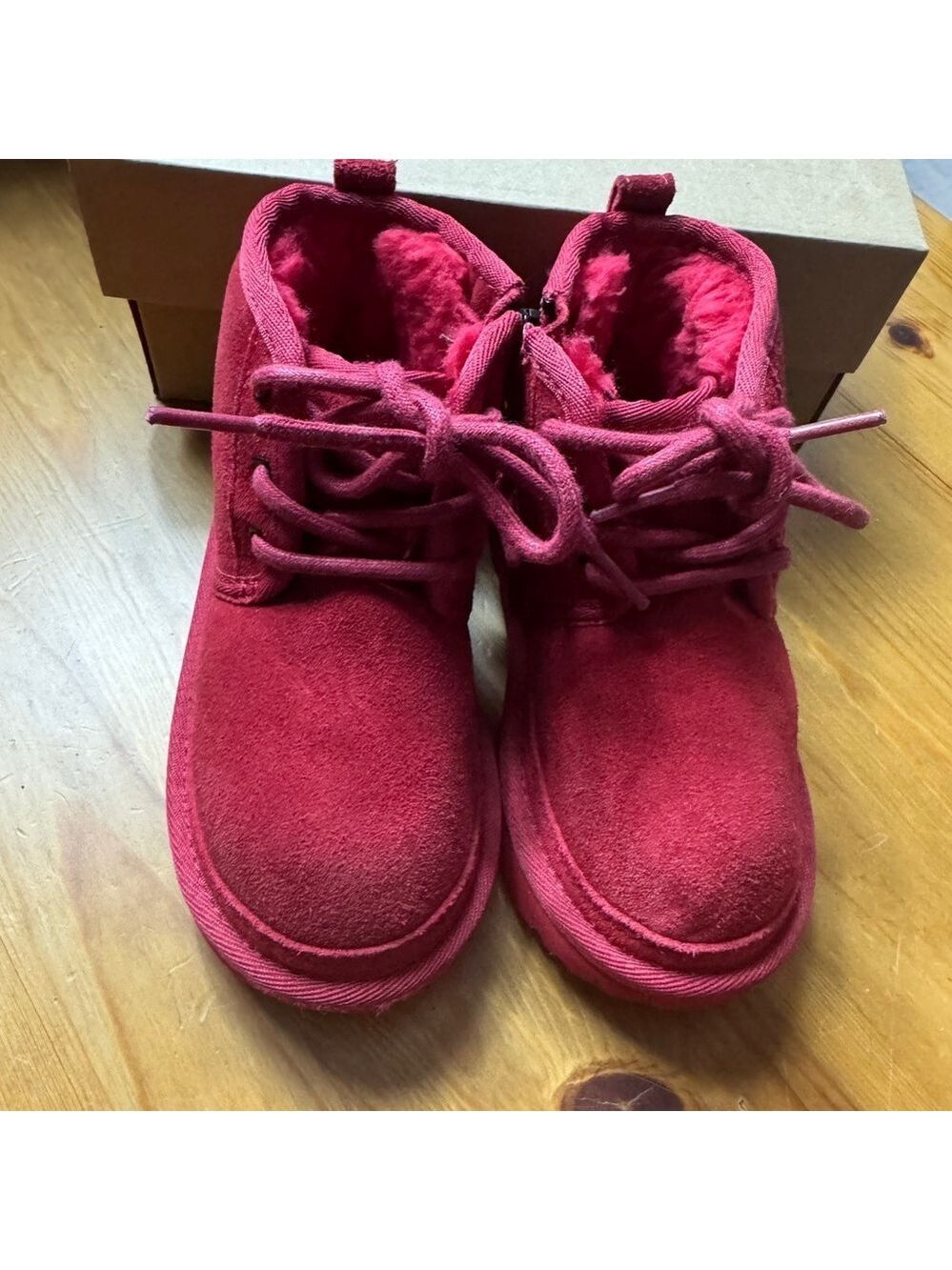 Ugg red neumel boots size 10